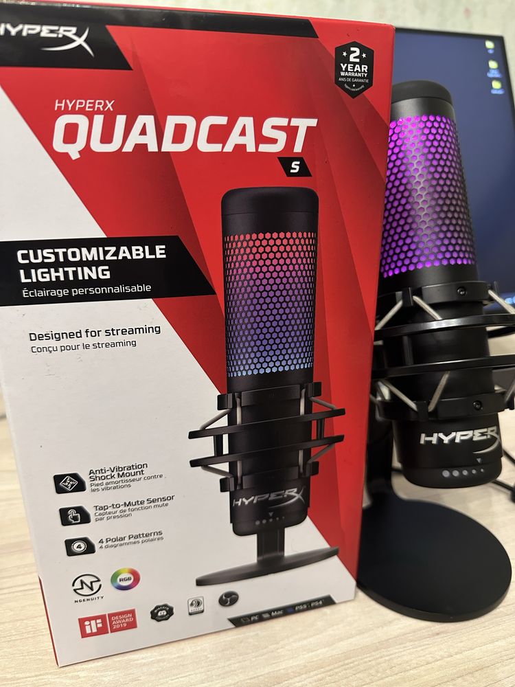 Микрофон HyperX Quadcast S