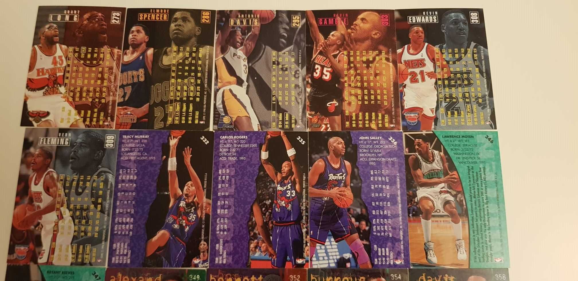 Karty kolekcjonerskie z zawodnikami NBA 1995-96 FLEER 20 szt.