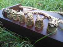 Рюмки в шкатулке подарочные со зверями стопки перевёртыши Дикие звери
