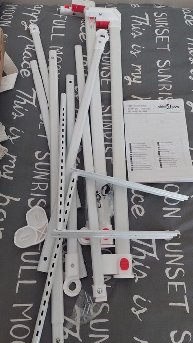 Barra segurança p/ cama infantil tecido 180x25 cm cinza-escuro