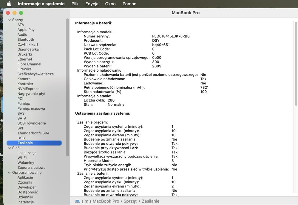 Macbook PRO 2019 i9 16GB 1Tb Prywatnie Zajeb*sty stan 270 cykli A2141