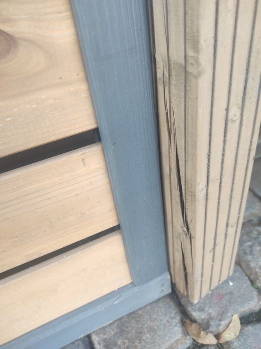 2x panel ażurowy 60x180 i 2x słupek Modena 7x7x180 cm drewniany Werth-