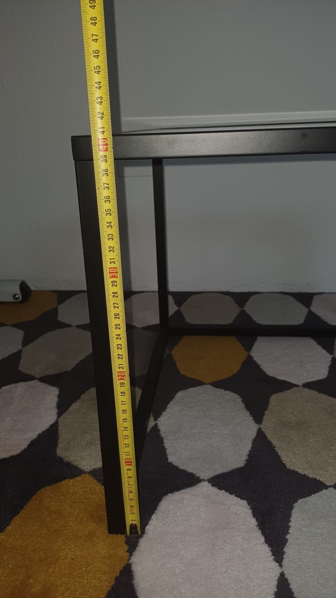 Mesa de apoio em vidro