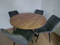 Stół LOFT dąb wotan + krzesła antracyt 4szt