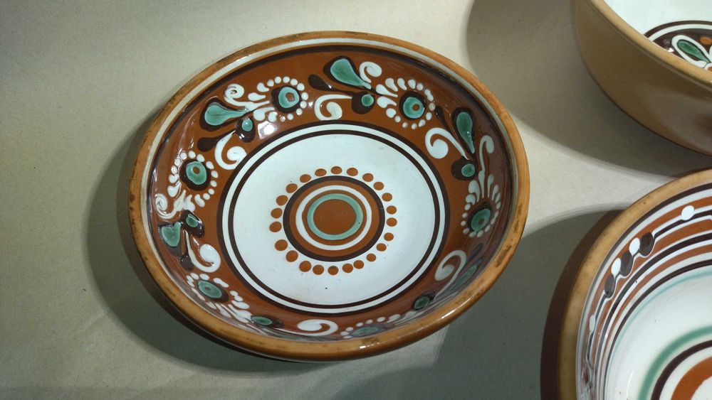 Набор керамических тарелок Васильковка,Миски васильковка,керамика ссср