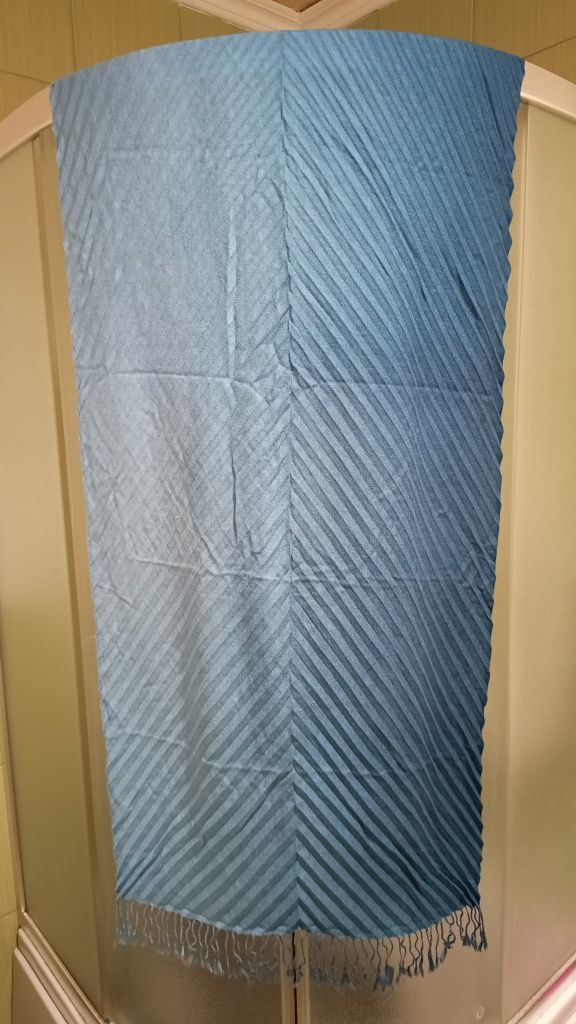 Super elegancki damski szal plisowany typu oversize, 170 x 64 cm