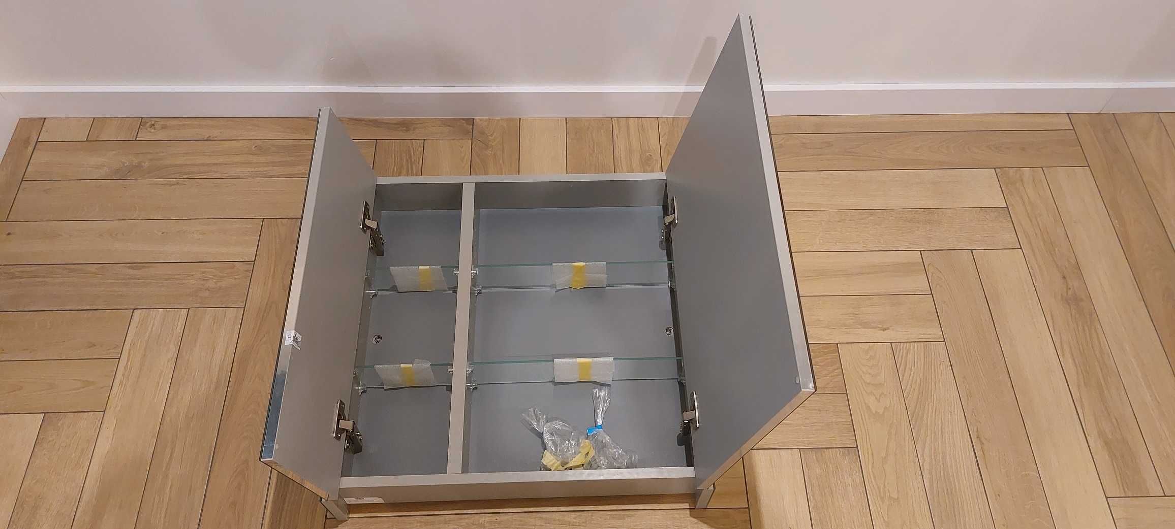 wisząca szafka łazienkowa z lustrem 60x60 ELITA lustro