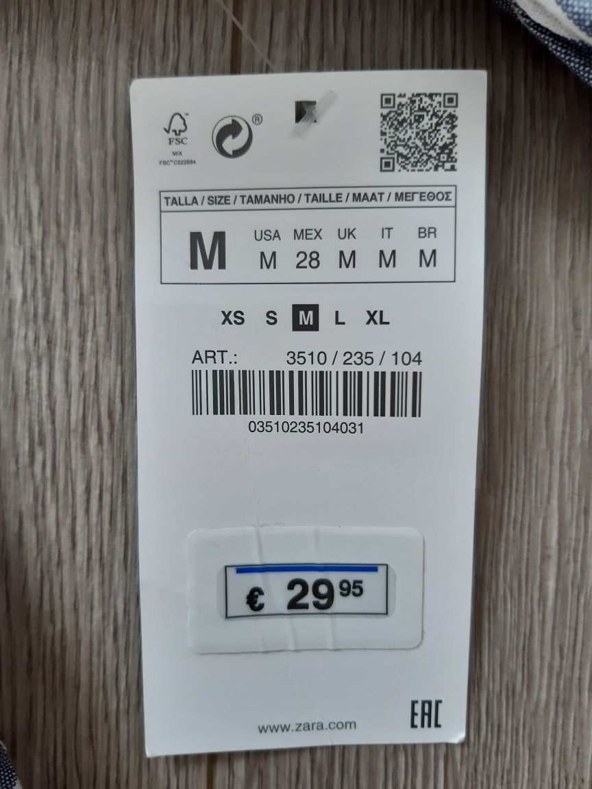 Narzutka żakiet lekka marynarka w paski Zara M/38