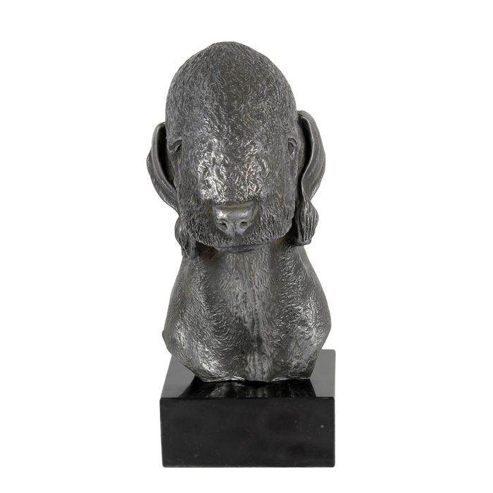 Bedlington Terrier figurki srebrne na kamieniu Art-Dog