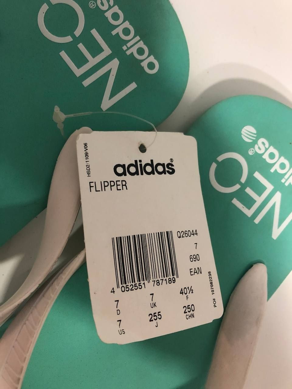 Вьетнамки Adidas, шлепанцы Адидас 39-40, us 7, uk 7