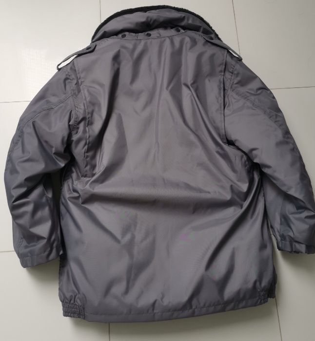 Kurtka policyjna zimowa 3/4 błękitnoszara wz. 2005 z futrzaną podpinką