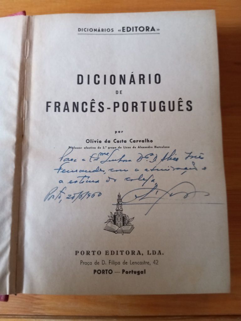 Dicionários "Editora" Dicionário de Francês-Português Olivio Carvalho