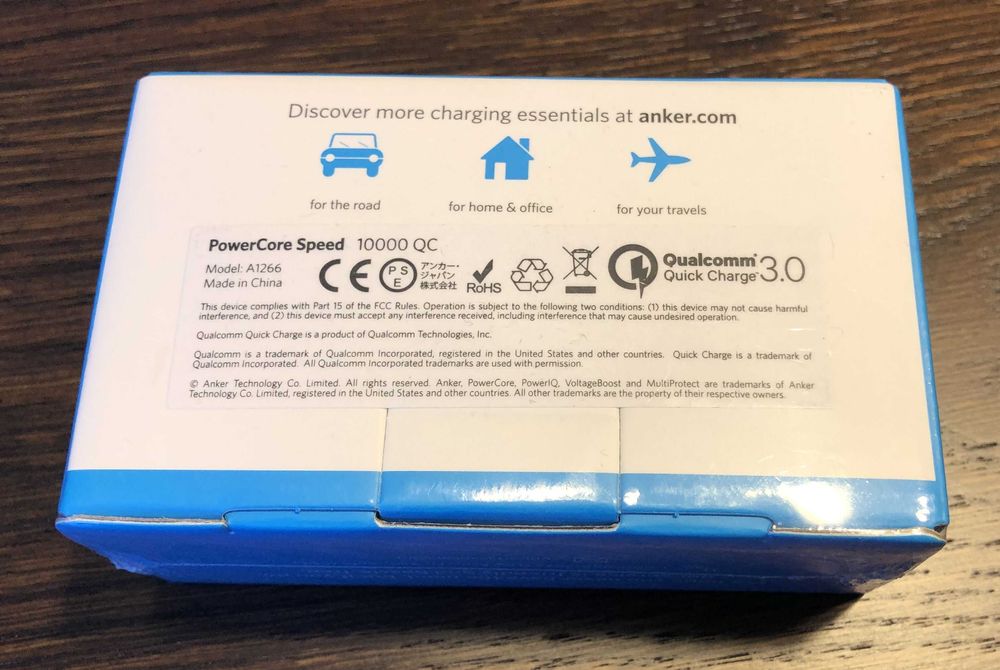 Powerbank Anker PowerCore Speed 10000 Quick Charge 3.0 (A1266)