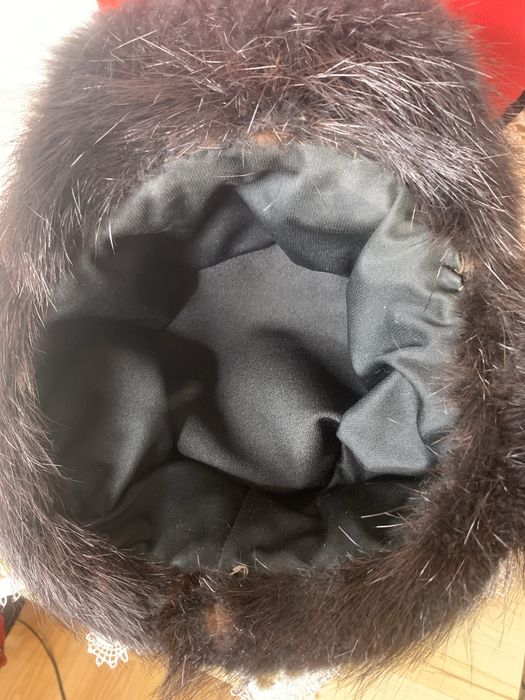 Czapka z nutrii futrzana