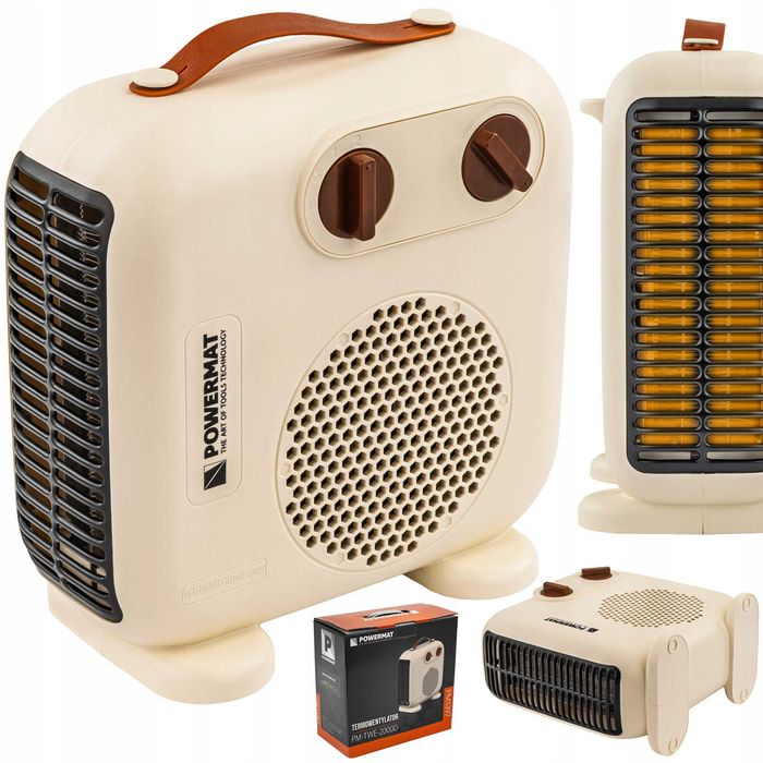 GRZEJNIK TERMOWENTYLATOR elektryczny pionowy poziomy termostat 2 kW