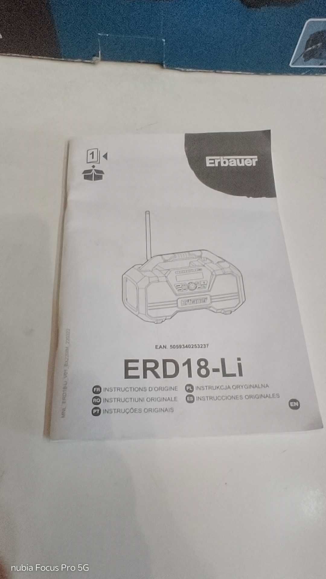 Radio budowlane Erbauer - ERD18- Li