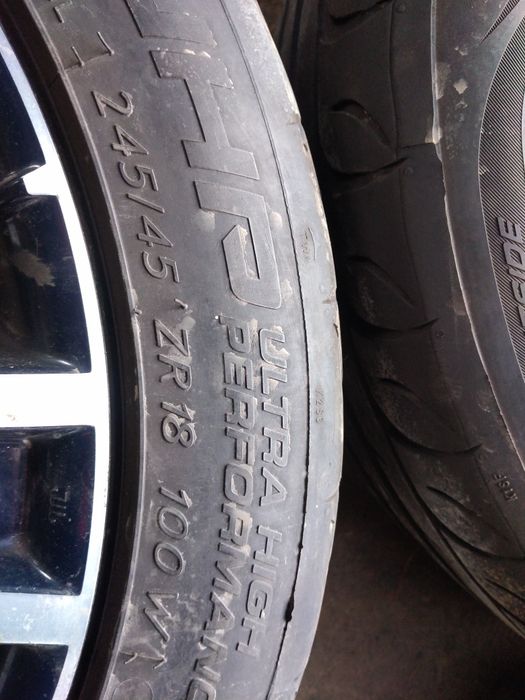 Alufelgi 5x120 18" czarno srebrne opony letnie 245/45ZR18 zamienię