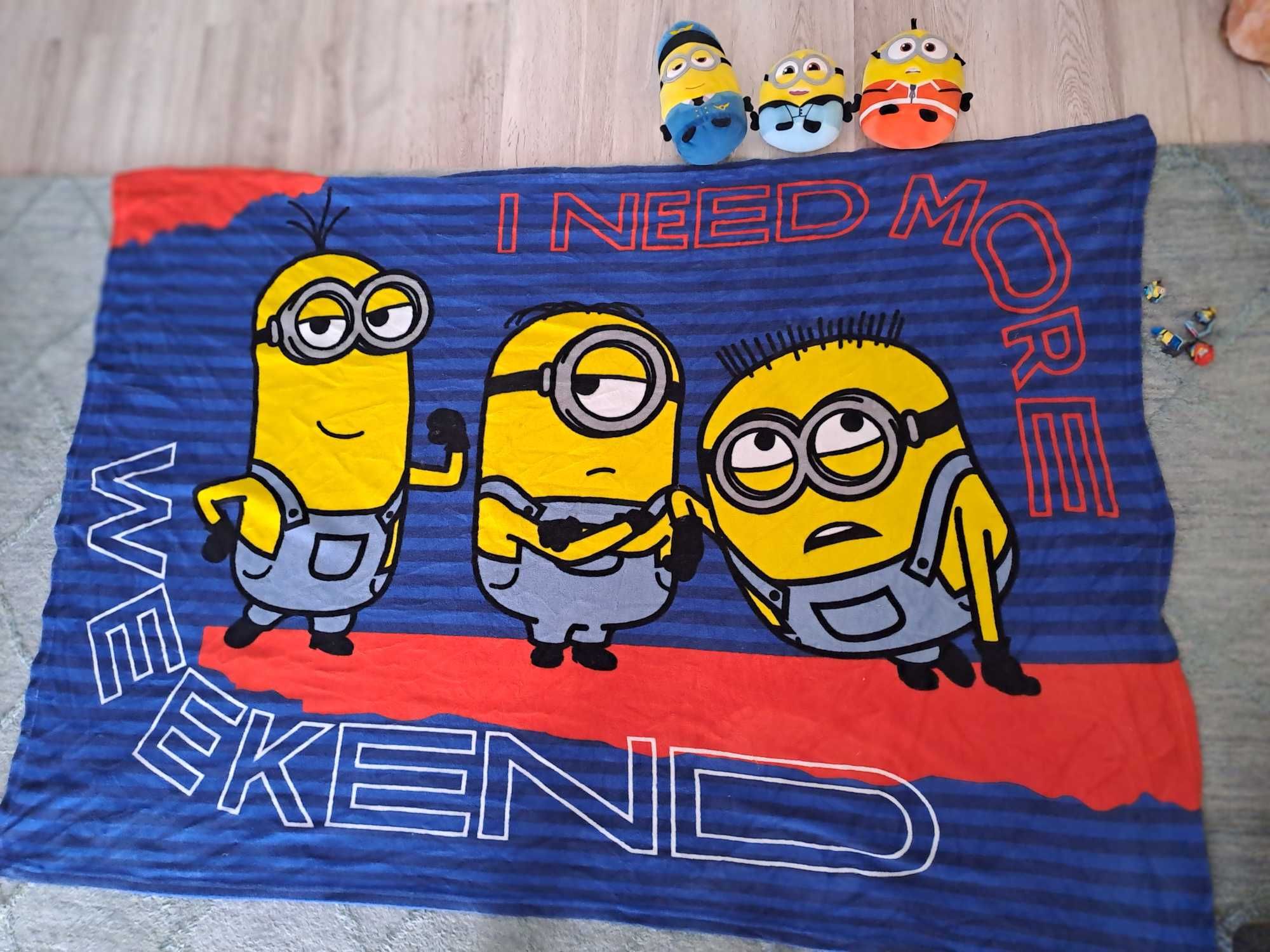 Kocyk minionki + maskotki pluszaki minionki