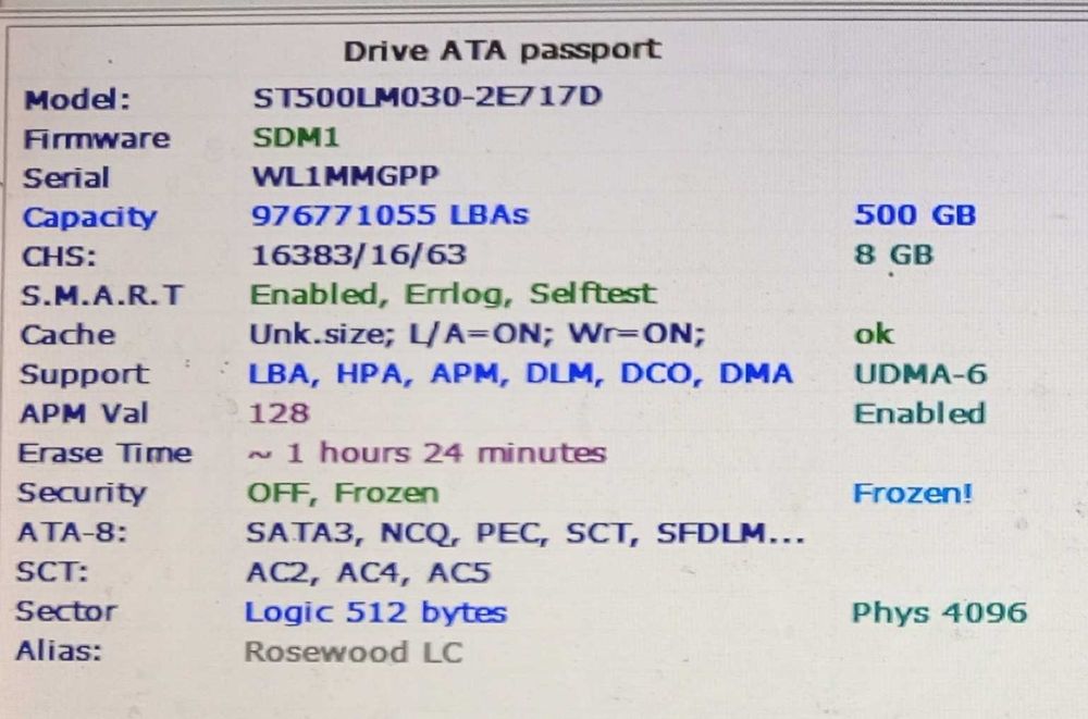 HDD 2.5 жесткий диск 500 ГБ SATA3 (ATA-8) ST500LM030-2E717D
