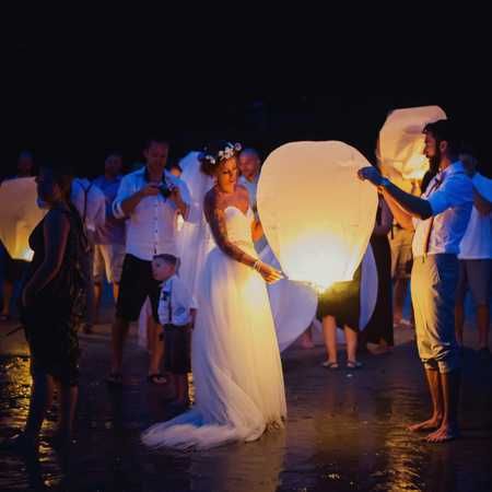 Lampion latający MOC ŻYCZEŃ 10 szt