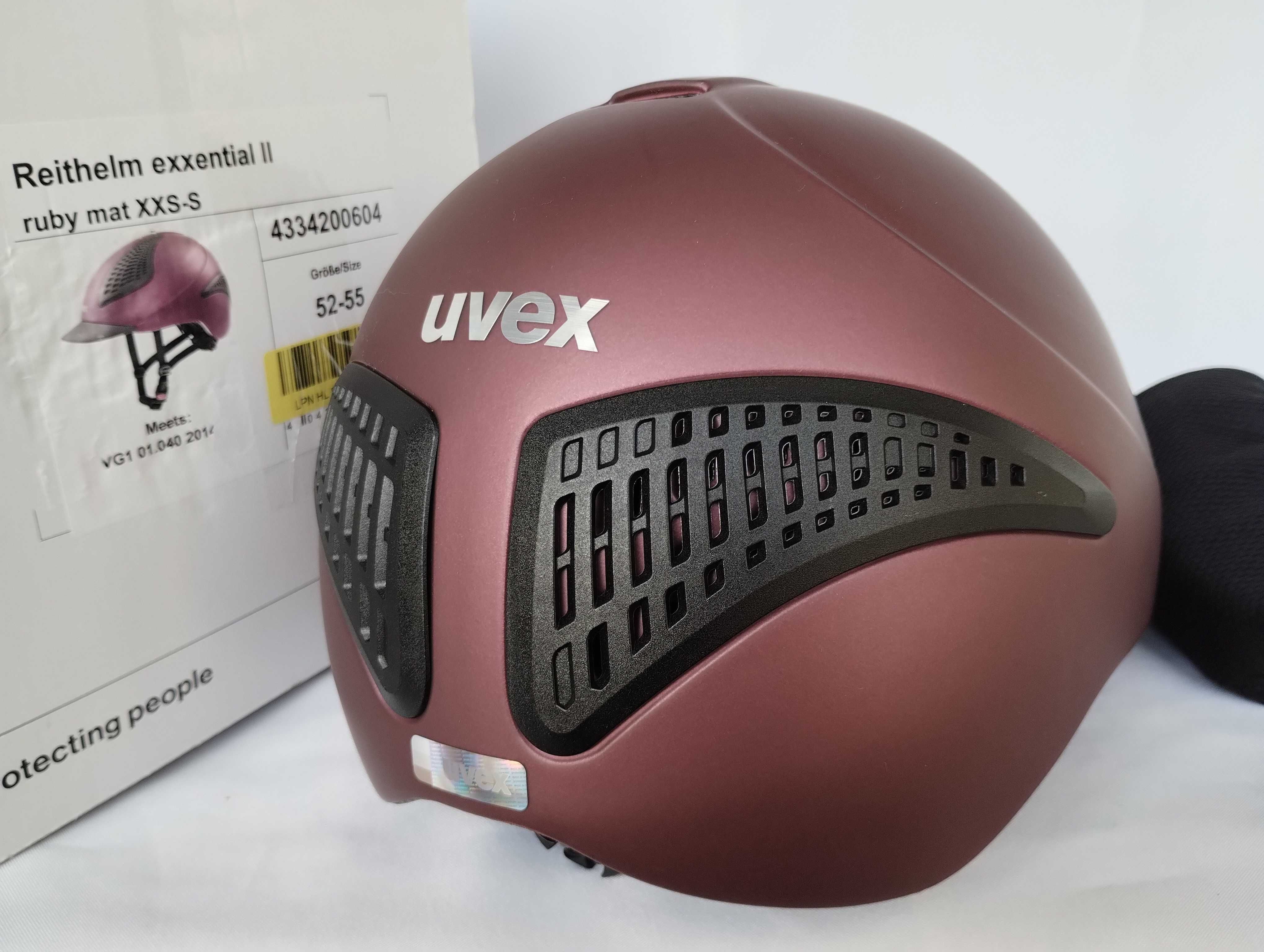 Kask jeździecki toczek Uvex Reithelm Exxential II Ruby XXS-S 52-55cm