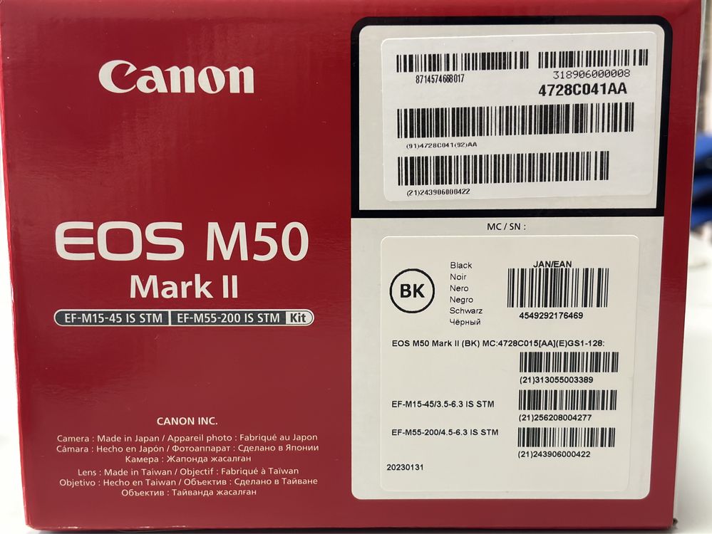 CANON EOS M50 Mark II + 2 обʼєктиви