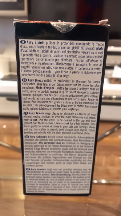 Środek płyn do czyszczenia biżuterii złota diamentów kamieni nuncas Au