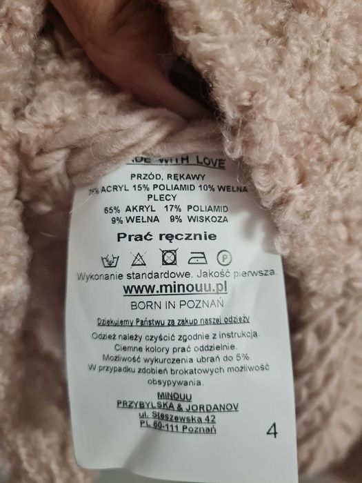 Kardigan oversize z frędzlami Minouu