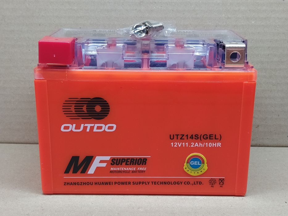 Аккумулятор мото АКБ GEL 12V 11.2A UTZ14S  L150*W87*H110mm "OUTDO"