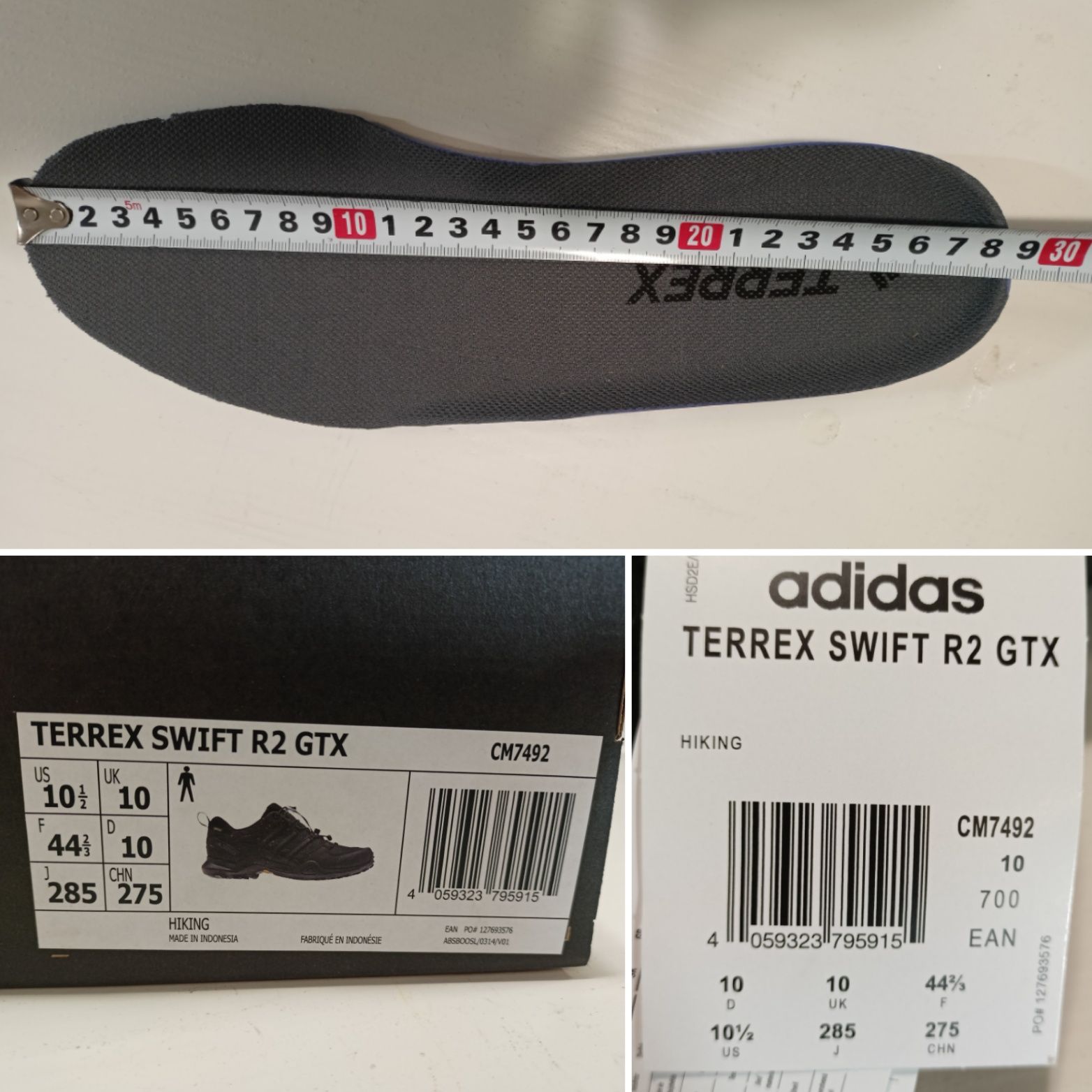 adidas Terrex Swift R2 GTX Gore-Tex кроссовки CM7492 44⅔