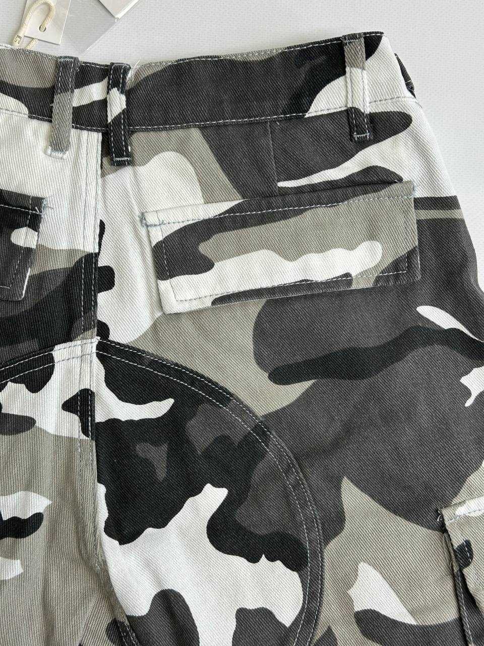Шорти камуфляжні baggy archive opium cargo карго шорты серые камо сірі