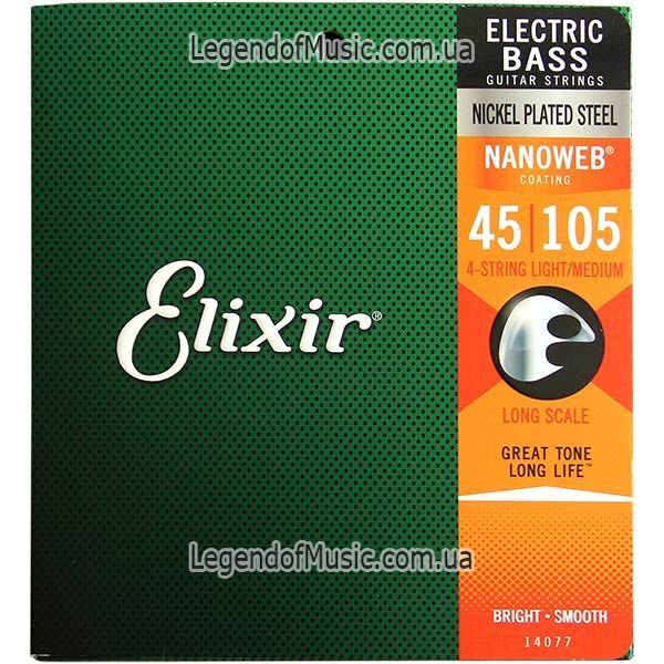 Струны Elixir Nanoweb Anti-Rust для электо, акустической и бас гитары