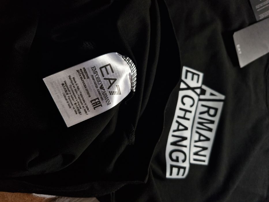 Nowa męska koszulka tshirt grubsza solidna bawełna AX Armani S 2xl met