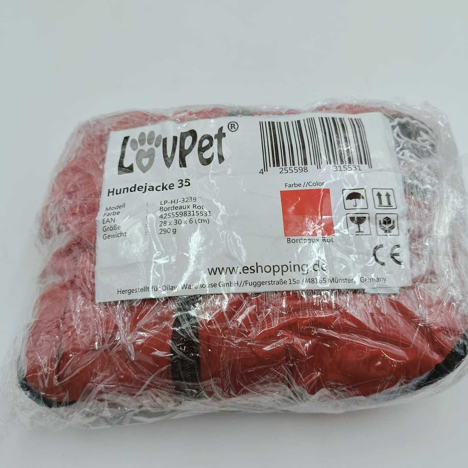 Kurtka Zimowa dla Psa LovPet 40 Polar Wodoodporna Odblaskowa 12-14kg