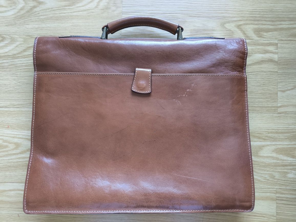 Mala executivo Vintage em couro