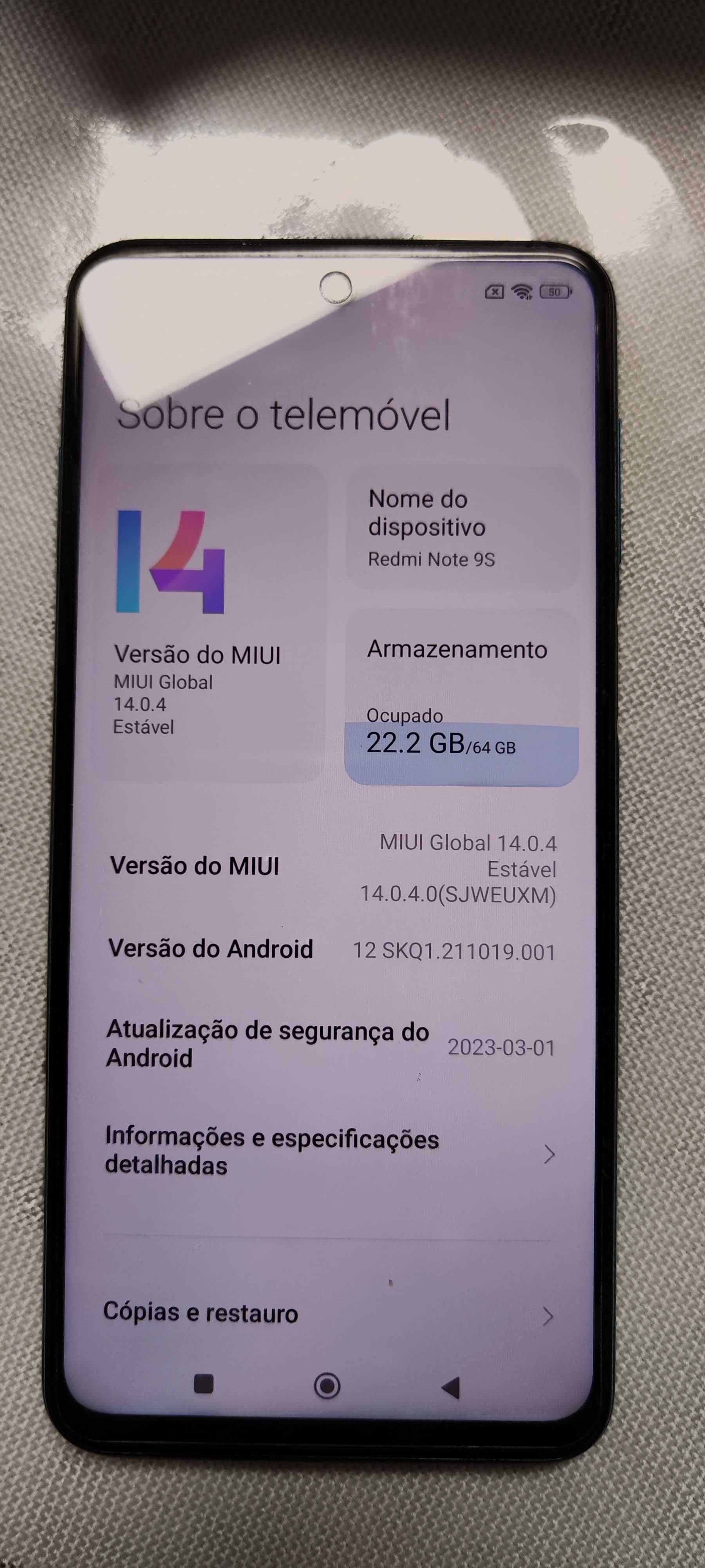 Xiaomi Redmi Note 9S Azul 64G