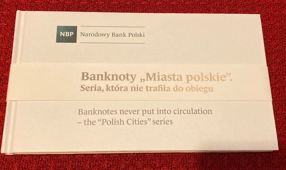 Banknoty ,,Miasta polskie ” album NBP Komplet