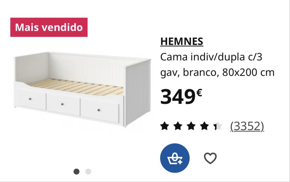 Cama IKEA 80x200 Hemens Sinza