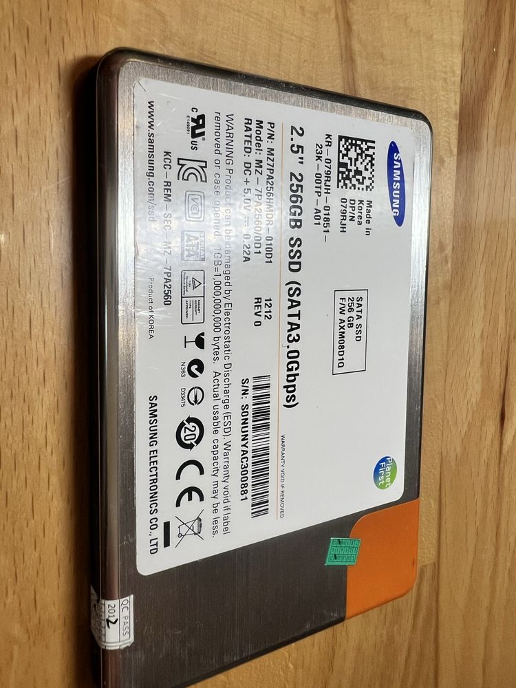 Dyski SSD Samsung 256GB