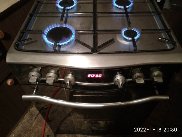 Kuchnia kuchenka gazowo-elektryczna Amica 60cm INOX termoobieg dowóz