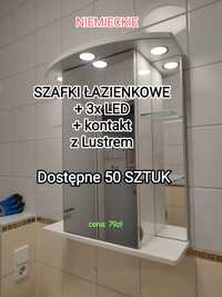 Dostępne 50 sztuk. Szafki Łazienkowe z 3x LED Niemieckie