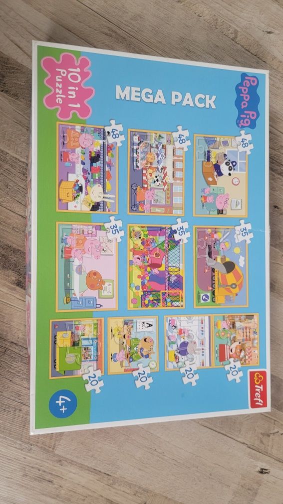 Puzzle Świnka Peppa Mega paka 10w1