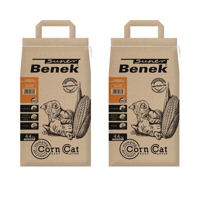 Super Benek Corn Cat kukurydziany Żwirek dla kota 2x7L