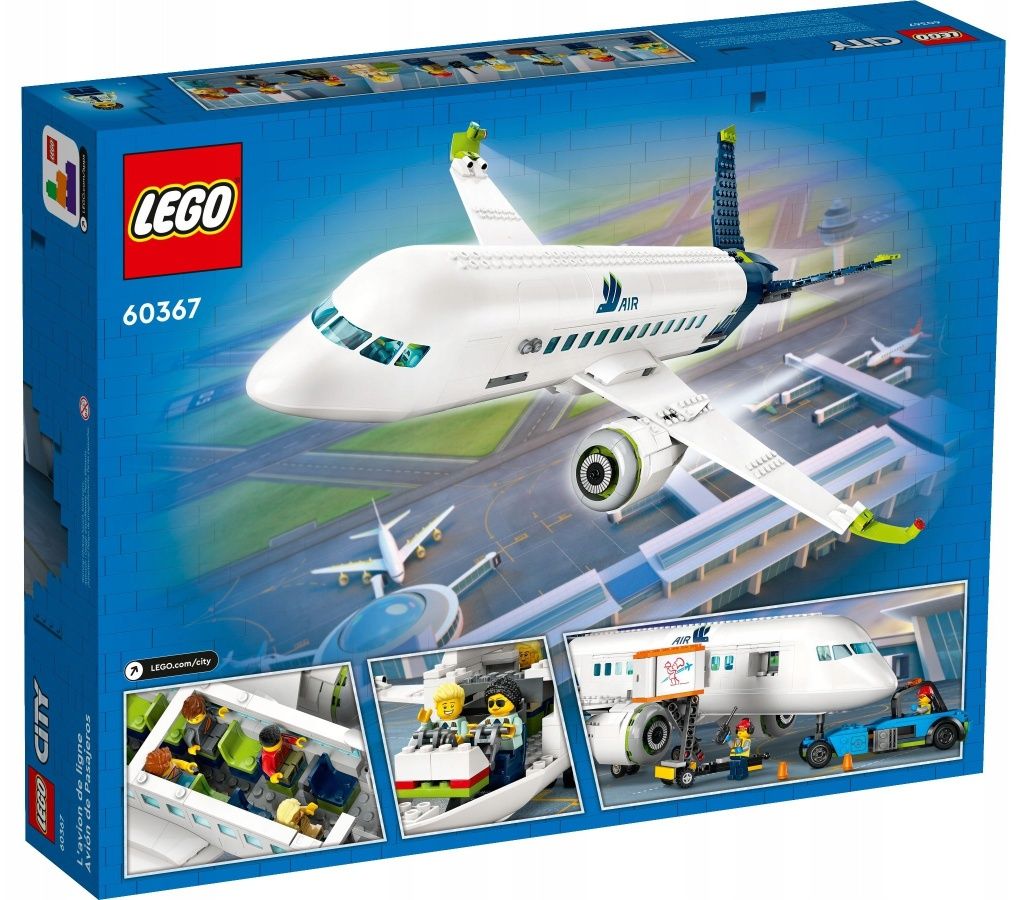 Lego City Samolot pasażerski nr kat 60367 Nowe