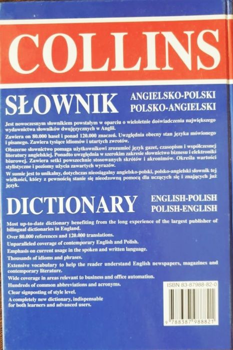 Pratyczny słownik angielsko-polski, polsko-angielski Collins 968 stron