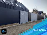 Nowoczesne ogrodzenie aluminiowe Euro Fences - model Blacha Pełna