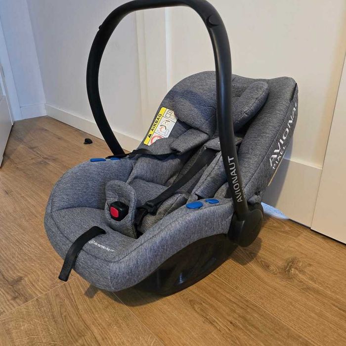 Avionaut komplet fotelik PIXEL oraz AEROFIX + BAZA szary grey melange