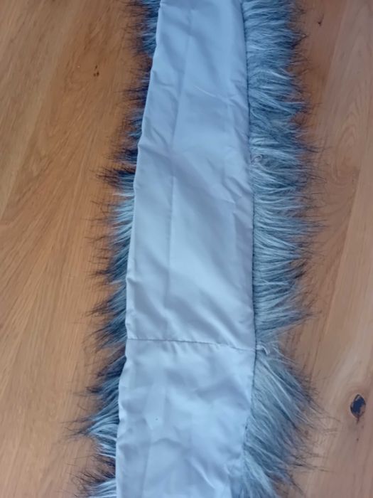 Kołnierz futrzany szary