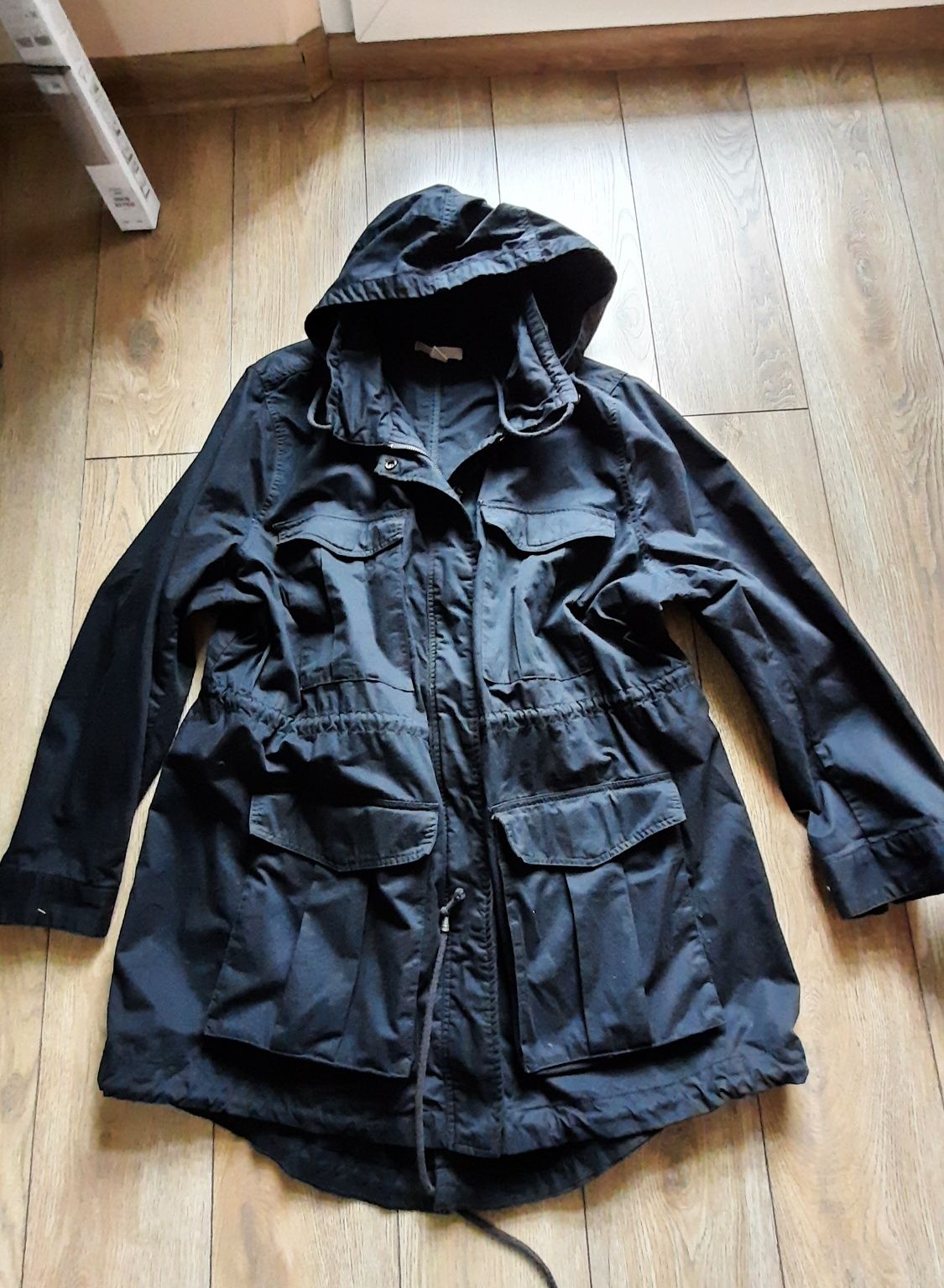 H& M parka  54, XXL czarna z kapturem