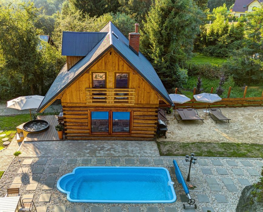 Ten weekend Dom w Beskidach, podgrzewany basen, jacuzzi, sauna, plaża